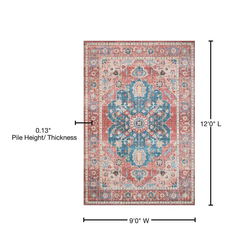 Loloi II Skye Oriental Brick / Ocean Area Rug