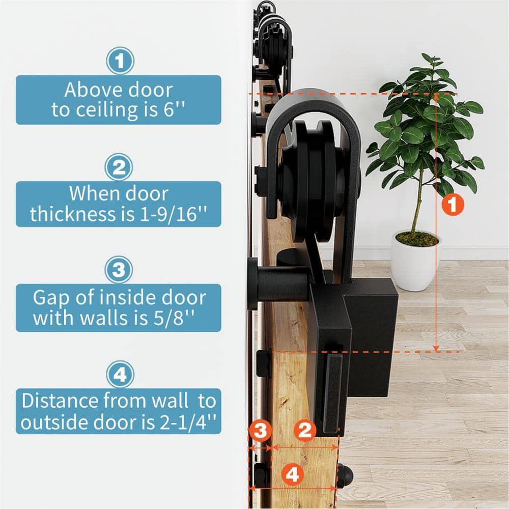 Lazio Sliding Standard Double Barn Door Hardware Kit
