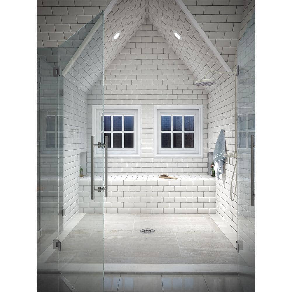 Halo Matte White 6 in. W Glass LED Shower Lens/Trim 60 W