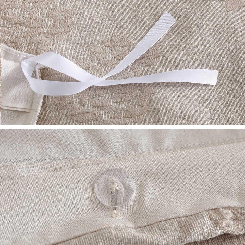Vera Wang Vera Wang Roses Beige Cotton Duvet Cover Set