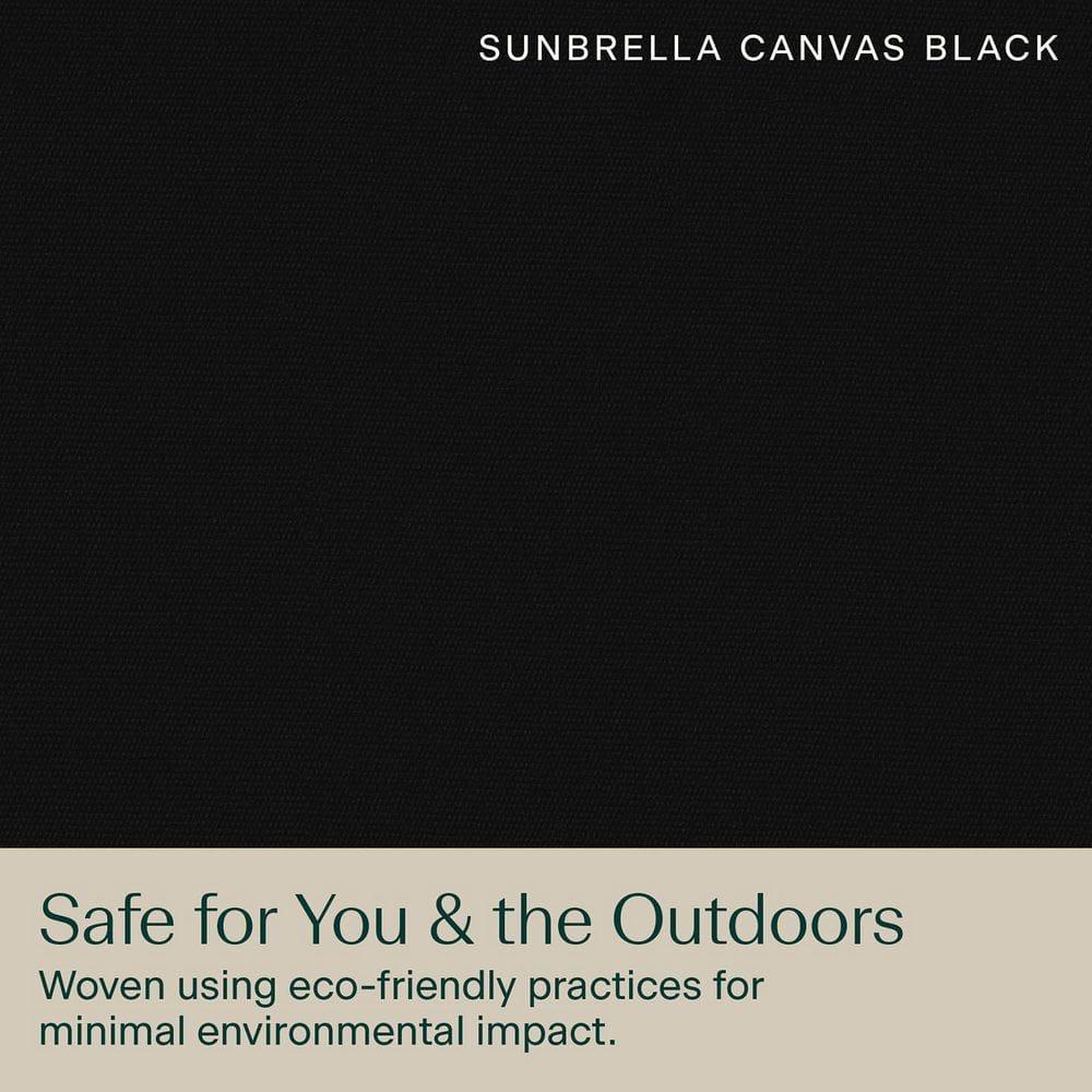 Honeycomb Outdoor Chaise Lounge Cushion - Sunbrella Canvas Black