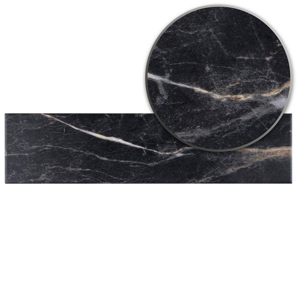 Pulpis 3" x 13" Beveled Porcelain Marble Look Subway Wall & Floor Tile