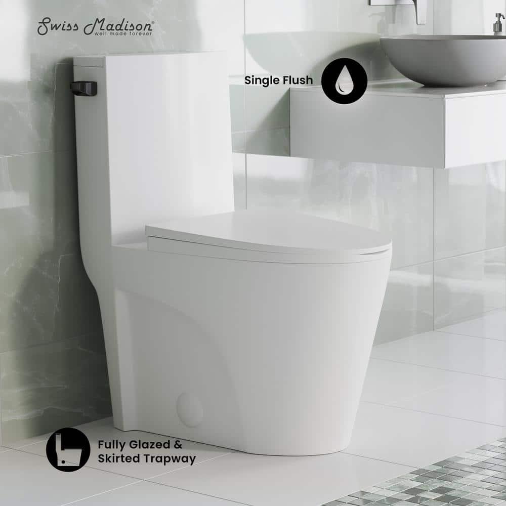 St. Tropez One Piece Elongated Toilet Dual Vortex Flush