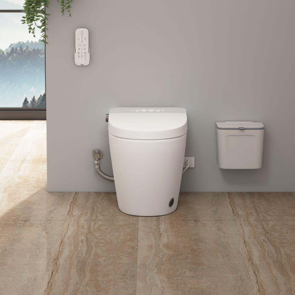 Eridanus White Vitreous China Smart Bidet Toilet with Heated Seat and Remote Control