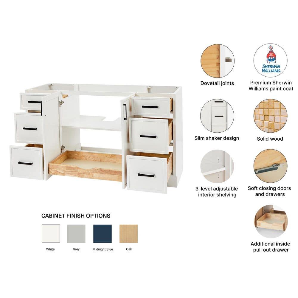ARIEL Kelley 60 Single Bathroom Vanity Base Only