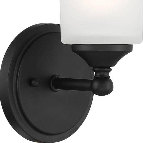 Designers Fountain Bronson 1 Light Matte Black Wall Sconce Light, D278M-WS-MB