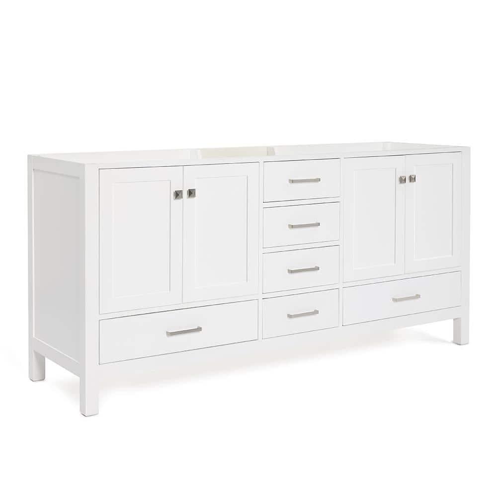 Ariel A073d-Bc Cambridge 72" Double Free Standing Vanity Cabinet Only - White