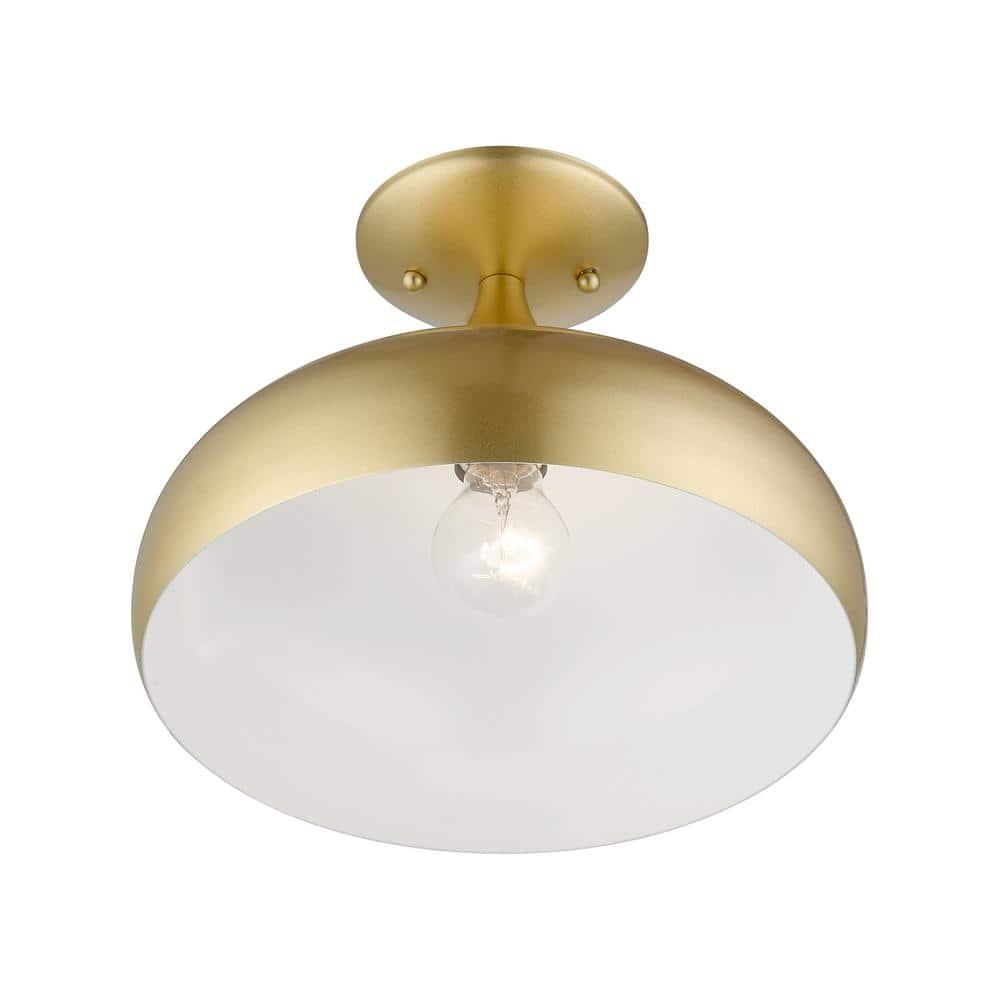 Livex Lighting Amador 1 - Light Semi-Flush Mount in  Soft Gold