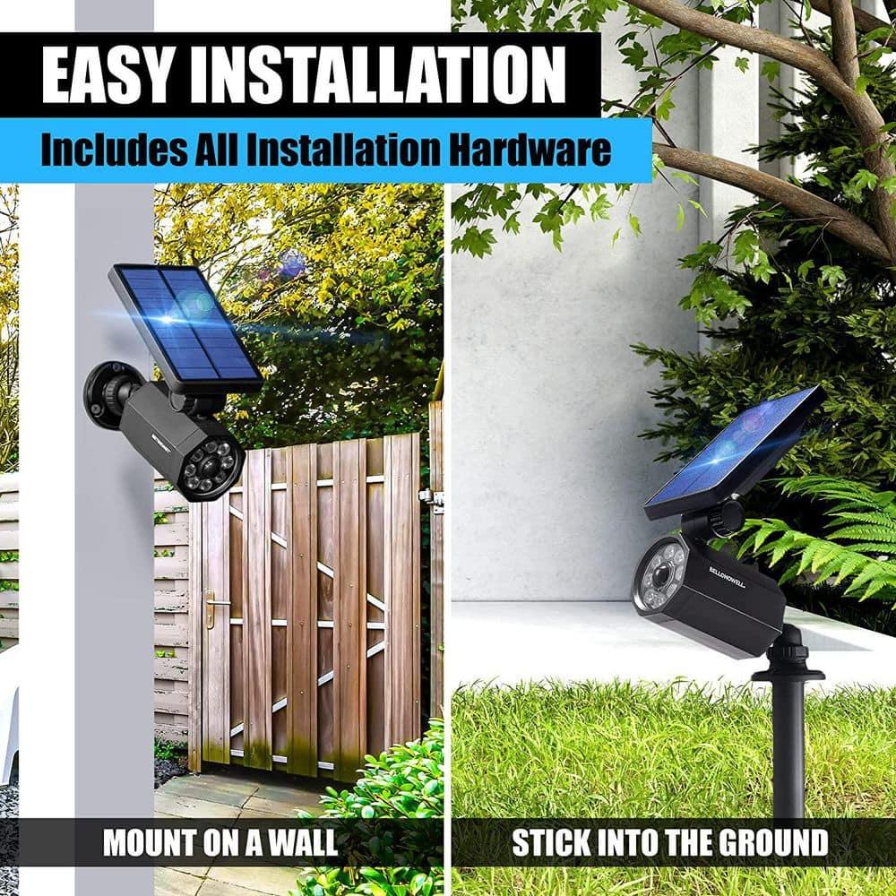 Bell + Howell LED Solar Powered Dusk to Dawn Outdoor Security Spotlight with Motion Sensor and Timer