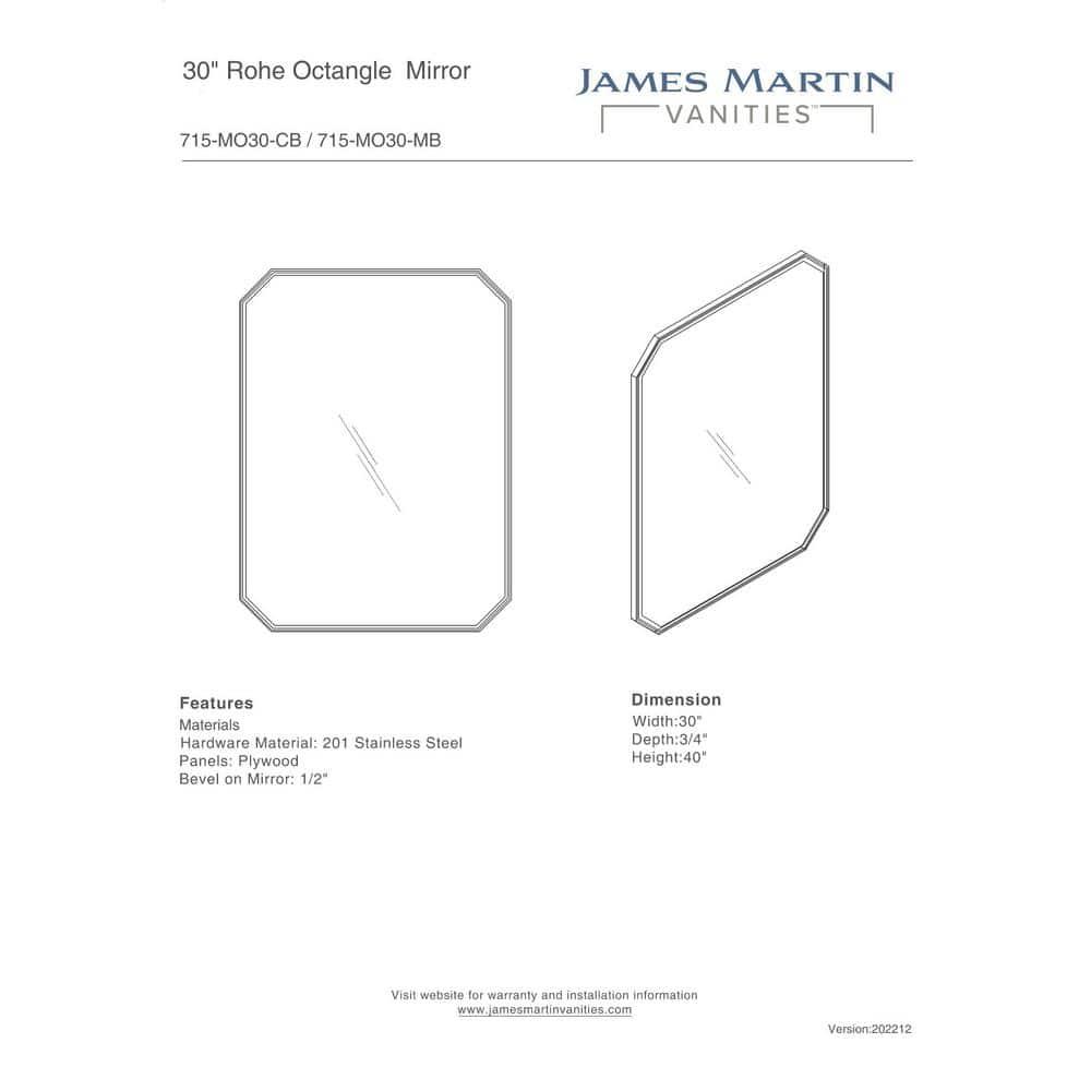 Rohe Metal Flat Wall Mirror