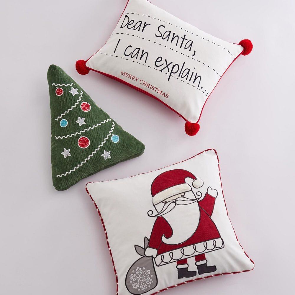 Santa Claus Lane Holiday Decorative Pillow White - Levtex Home