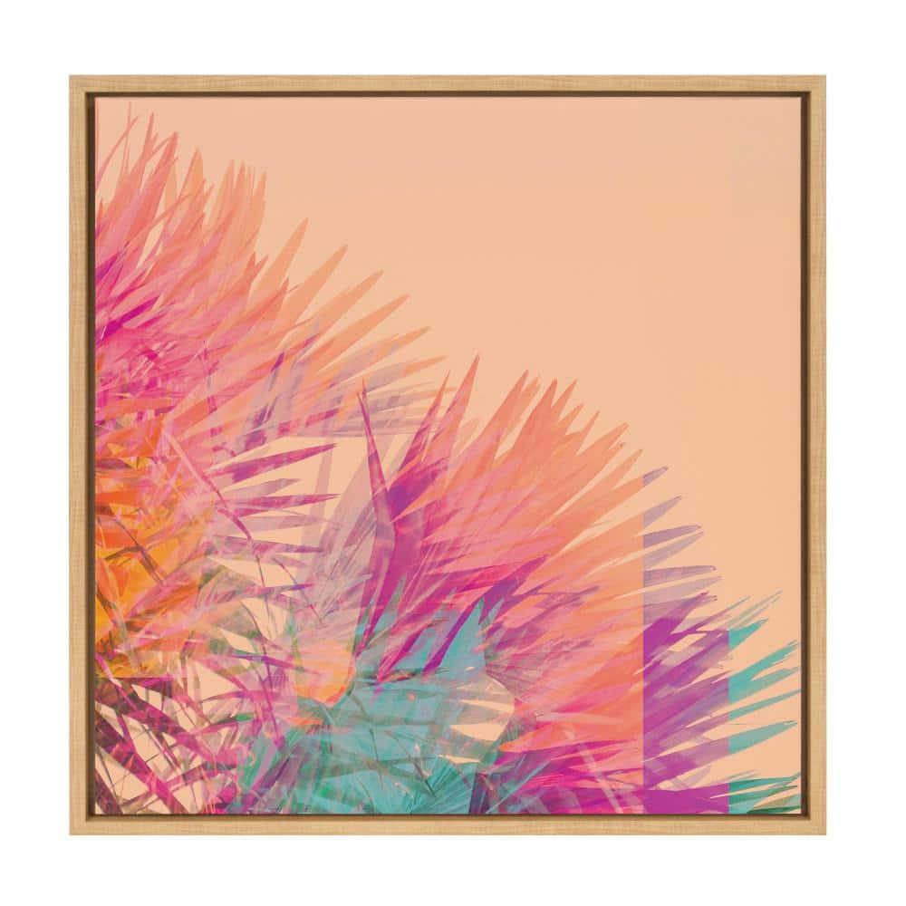 Kate & Laurel All Things Decor 22"x22" Sylvie Sun Burn 2 Wall Art by Alicia Bock Natural: Contemporary Canvas, Framed Digital Art