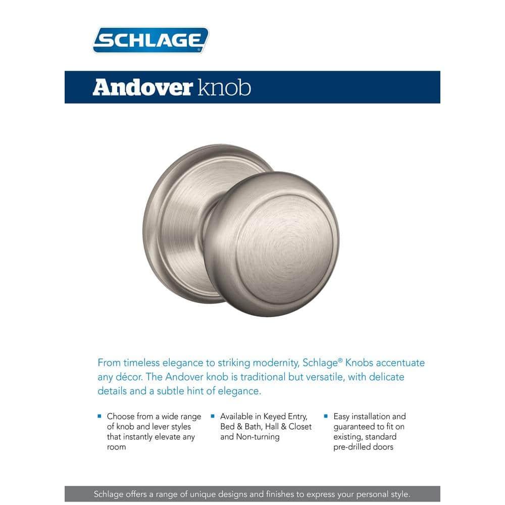 Andover Knob with Addison Trim Hall and Closet Lock