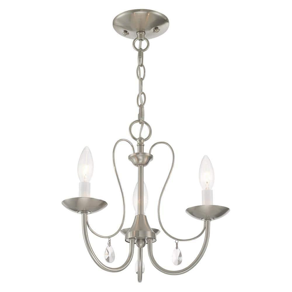 Livex Lighting Mirabella 3 - Light Chandelier in  Brushed Nickel