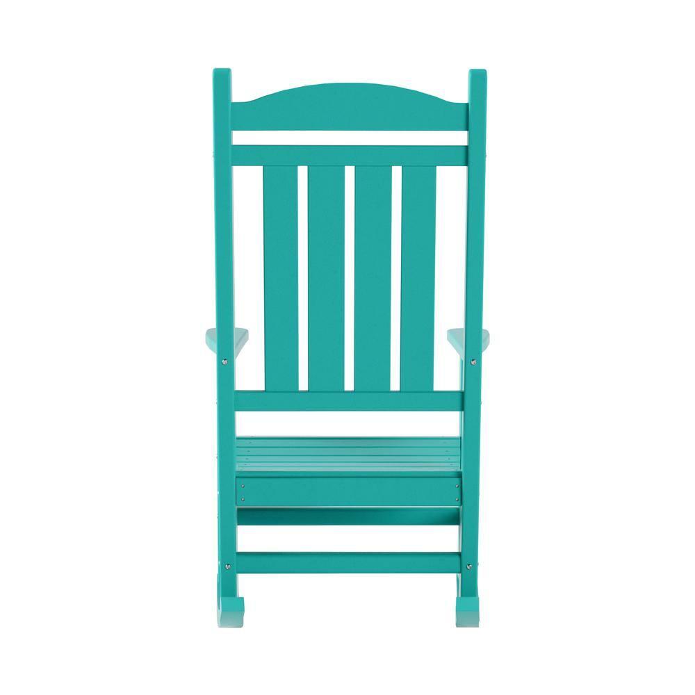 Polytrends  Laguna Hdpe All Weather Outdoor Patio Rocking Chair Turquoise