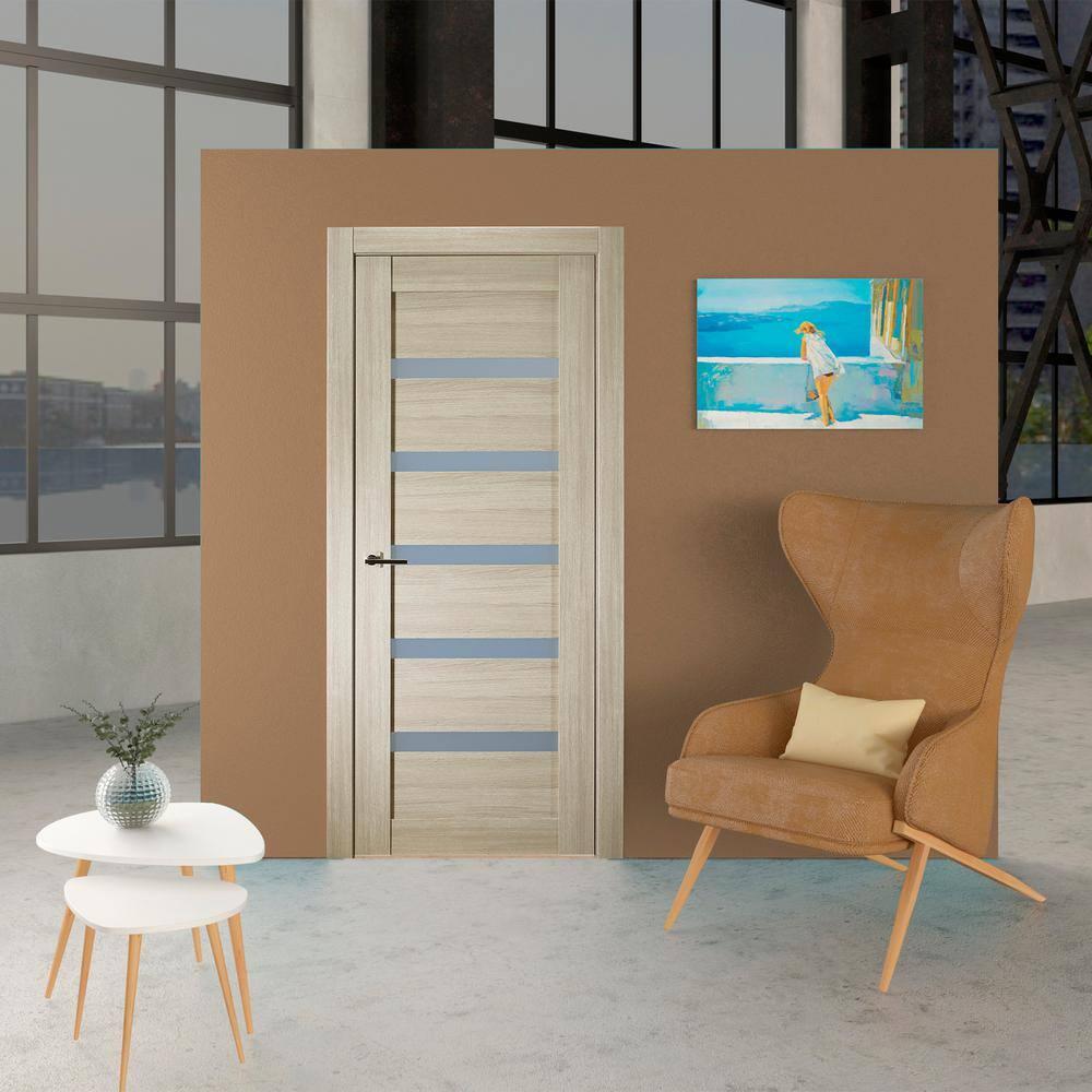 Belldinni Leora Paneled Manufactured Wood and Glass Standard Door Slab