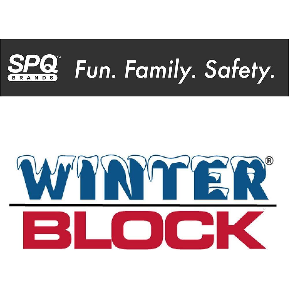 Winter Block 12' x 18' UV Resistant Oval Dark Blue Pool Cover for Above-Ground Pools