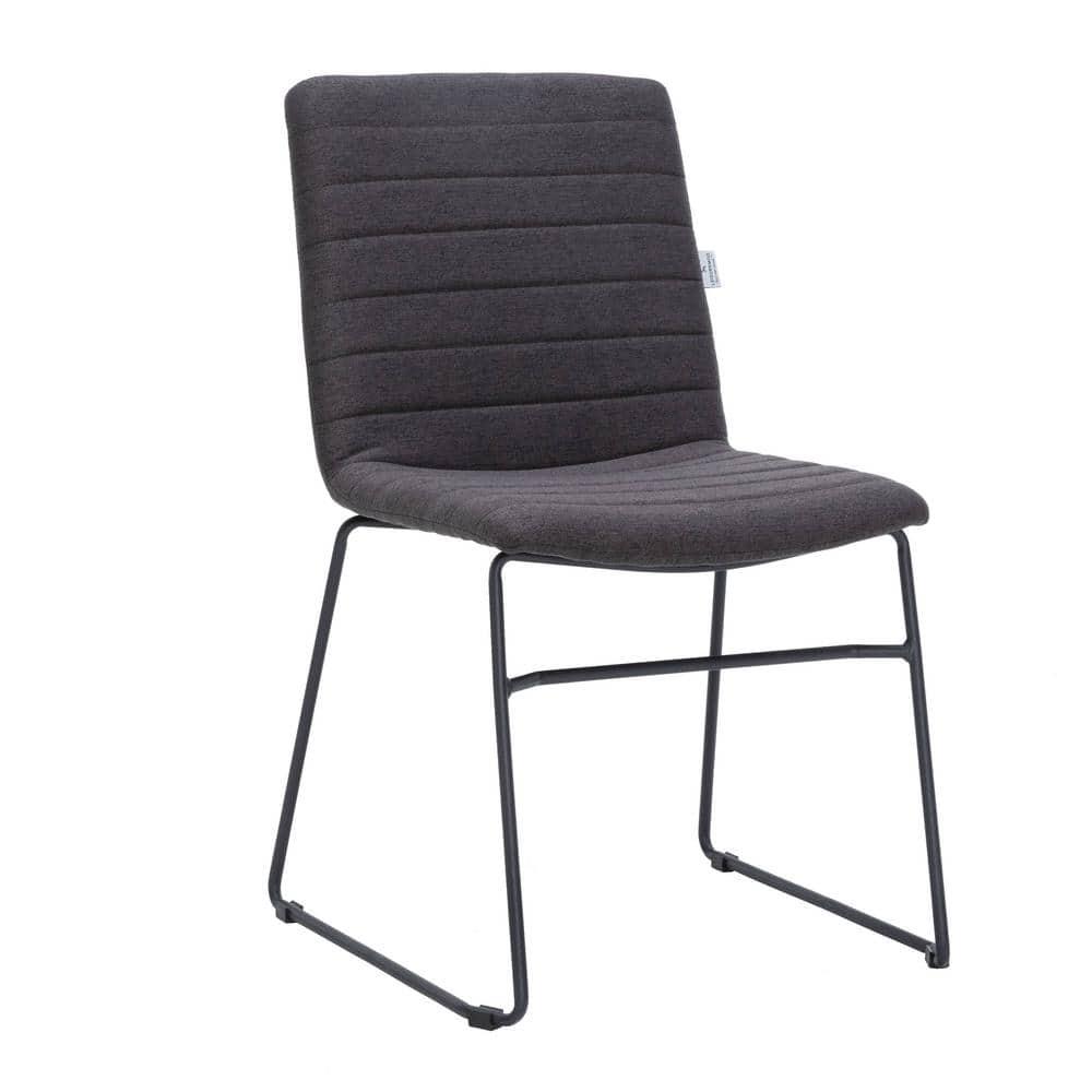 LeisureMod Ergonomic Office Chair Upholstered Guest Side Chair Padded Polyester Desk Chair Zylar Series in Brown