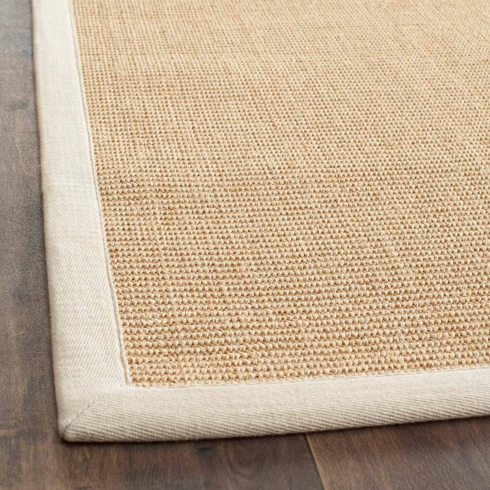 SAFAVIEH Natural Fiber Forrester Border Sisal Area Rug, Maize/Wheat, 9' x 12'