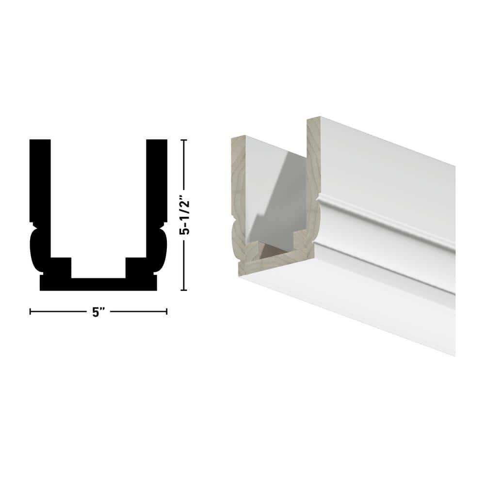 Traditional Profile Box Beam Natural White Oak 5" X 5-1/2" X 92"
