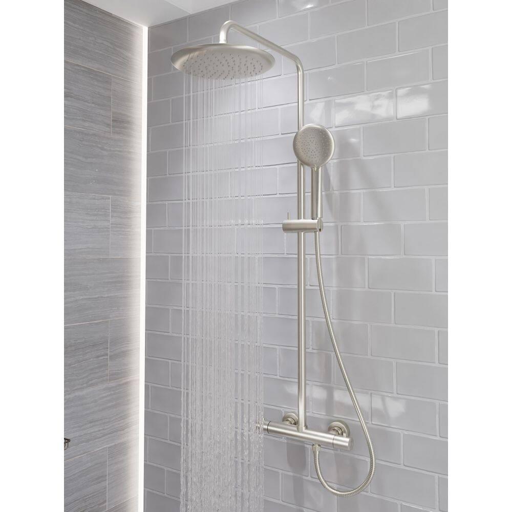 Heavy Rainfall Stainless Steel Shower Bar with Hand Sprayer