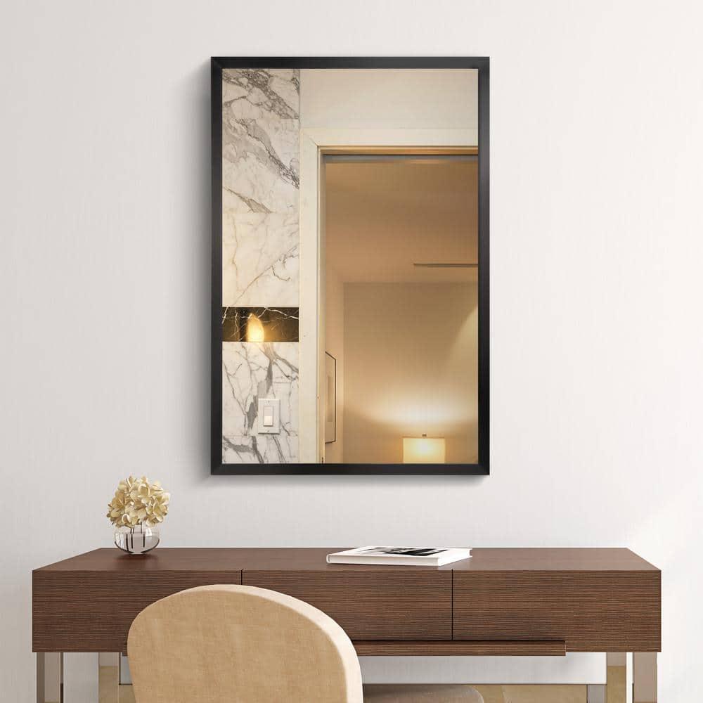 Empire Art Direct Contempo Stainless Steel Gold Wall Mirror Brushed Black 24" x 36" Black