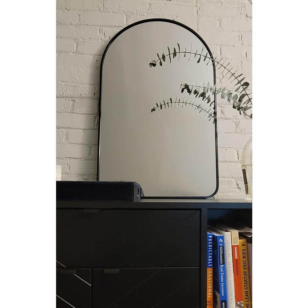 Decor Wonderland B803LK 19.6 x 31.5 in. Rita Black Metal Framed Oval Wall Mirror