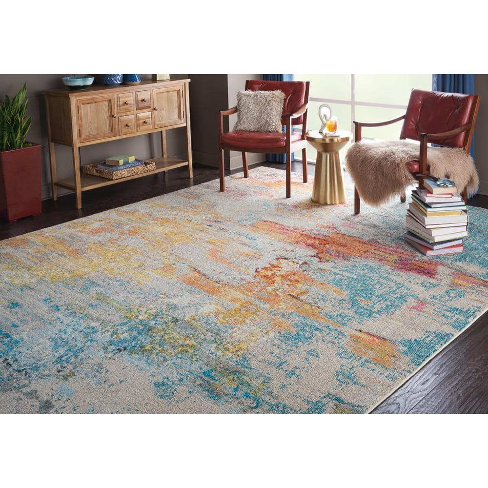 Nourison Celestial CES02 Sealife Area Rug 7'10" x 10'6"