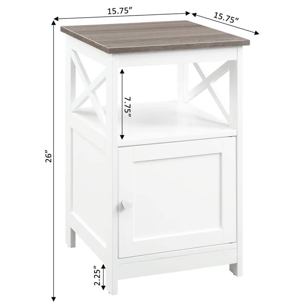 Convenience Concepts Oxford End Table with Cabinet, Multiple Finishes
