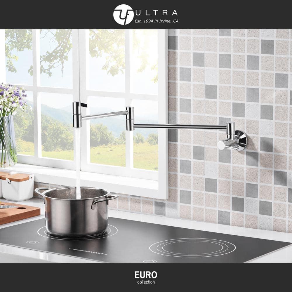 Ultra Faucets Euro Collection Kitchen Pot Filler Faucet