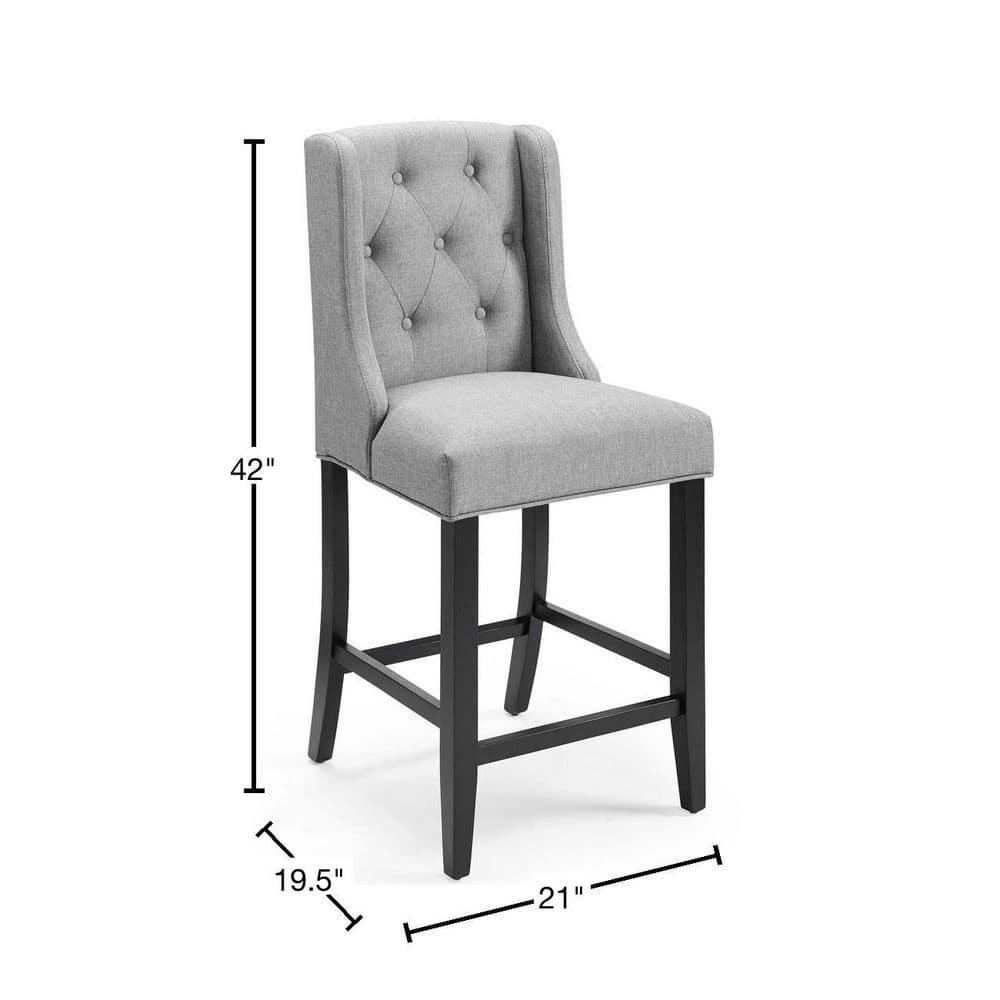 Modway Baronet Tufted Button Upholstered Fabric/Faux Leather Stool