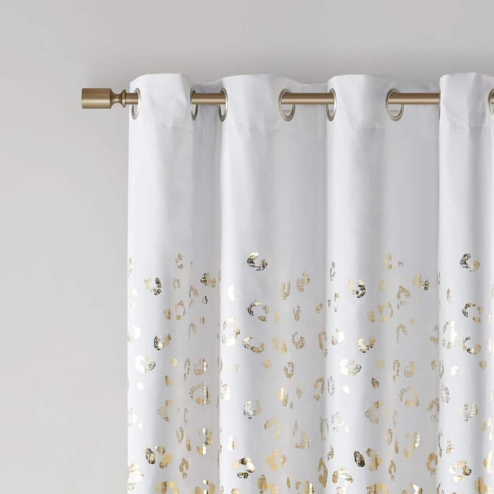510 Design Lillie Grommet Top Metallic Animal Printed Total Blackout Singel Curtain