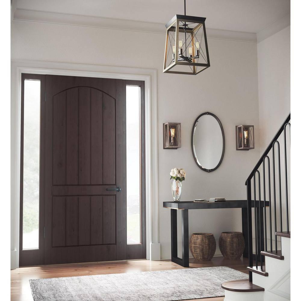 Progress Lighting Briarwood Antique Bronze Wall Sconce With Faux Wood Enclosure