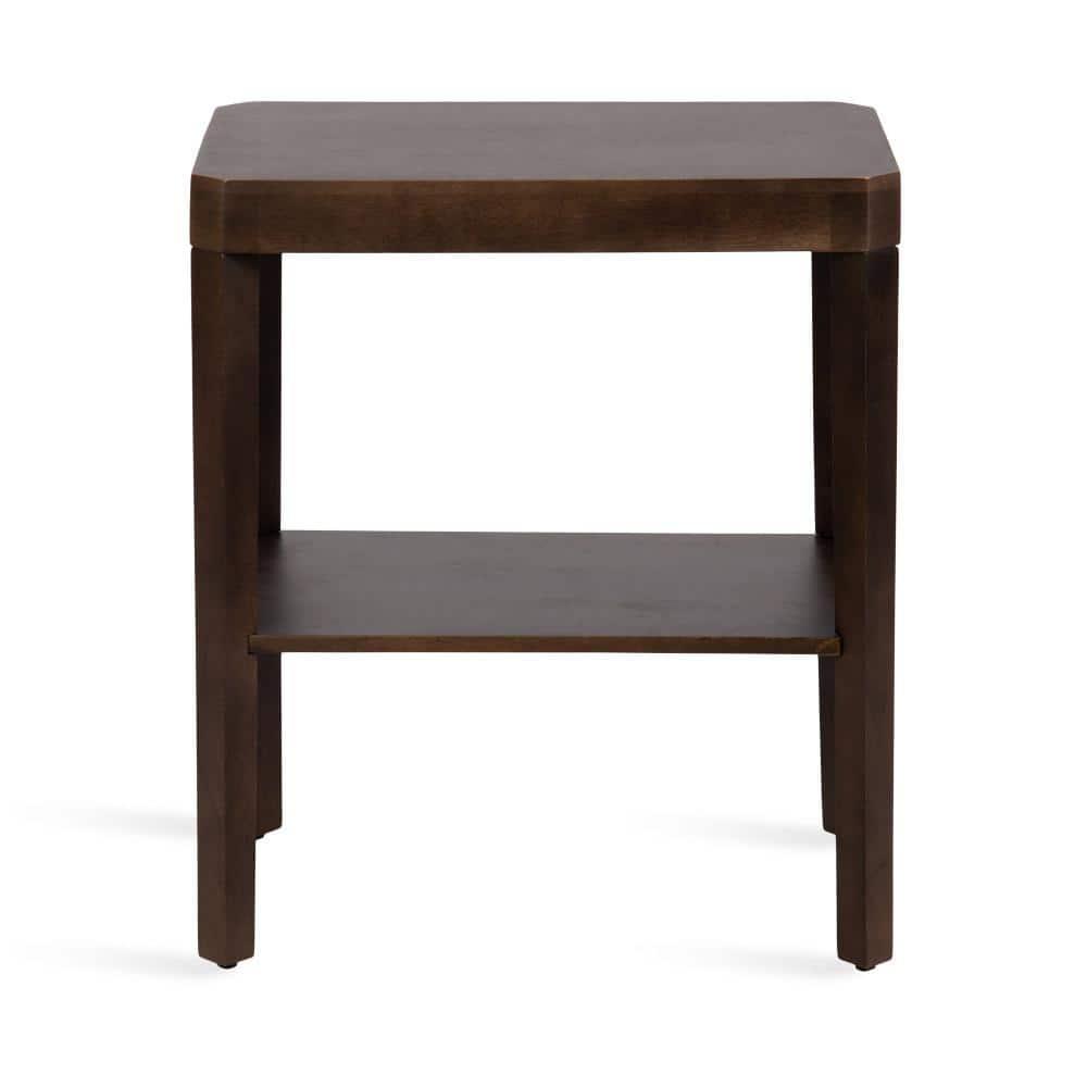 Kate and Laurel Talcott Wood Side Table, 22x14x26, Mocha