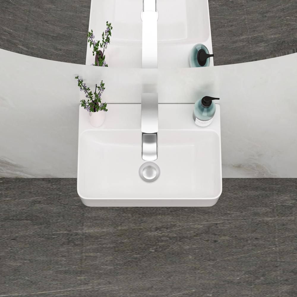 APRESSHUI AH-BS1410LGP APRESSHUI 10'' Ceramic Rectangular Bathroom Sink