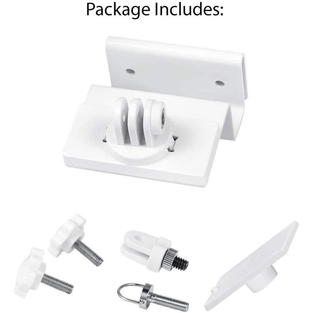 Wasserstein Gutter Mount for Solar Panel Compatible with Ring, Arlo, Blink, Reolink Cams (1 Pack, White) (Not Compatible with Ring Super Solar Panel)
