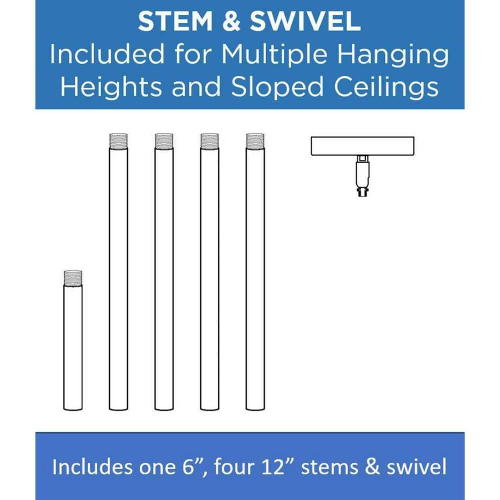 Hilrich 6 - Light Dimmable Sputnik Modern Linear Chandelier
