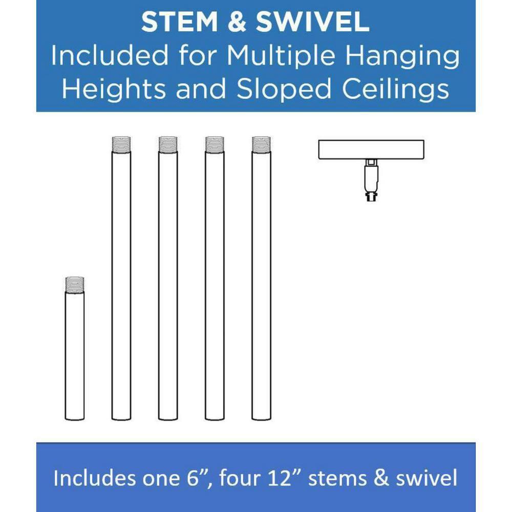 Progress Lighting Elara 6-Light Chandelier, Vintage Brass, Clear Glass Shades