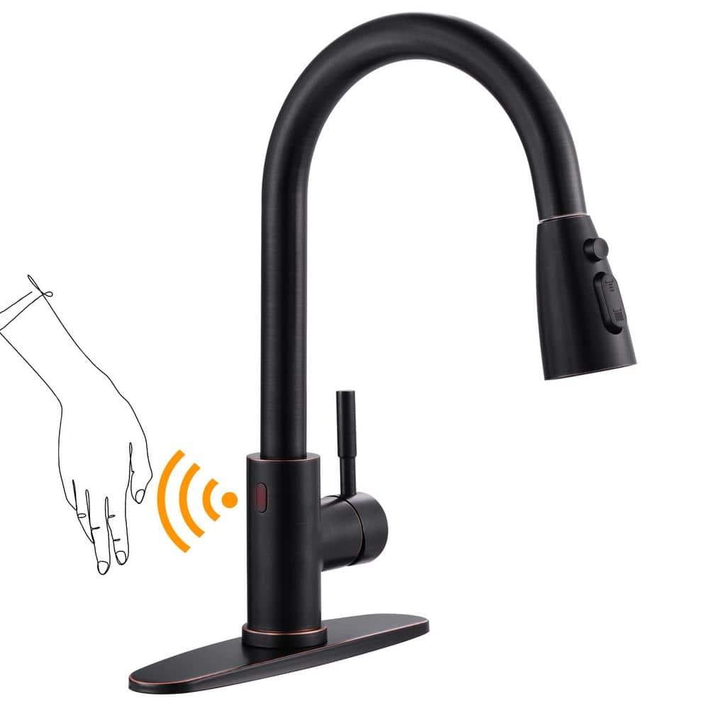 ARCORA ARCORA Stainless Steel  Single Handle Pull-Down Sprayer Kitchen Faucet Set with Touchless Sensor AR7100301RB-DC