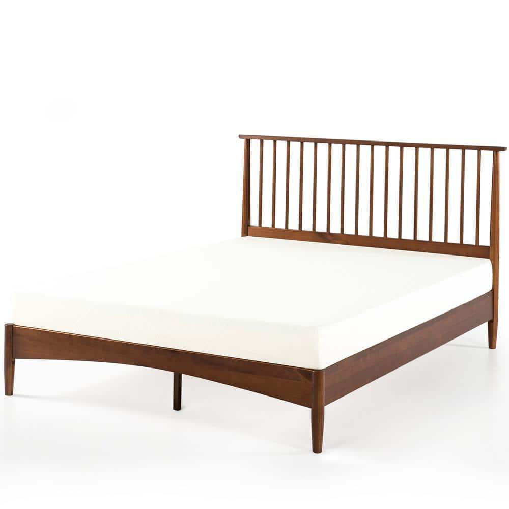 Rashay Mid-Century Modern Solid Wood Spindle Platform Bed