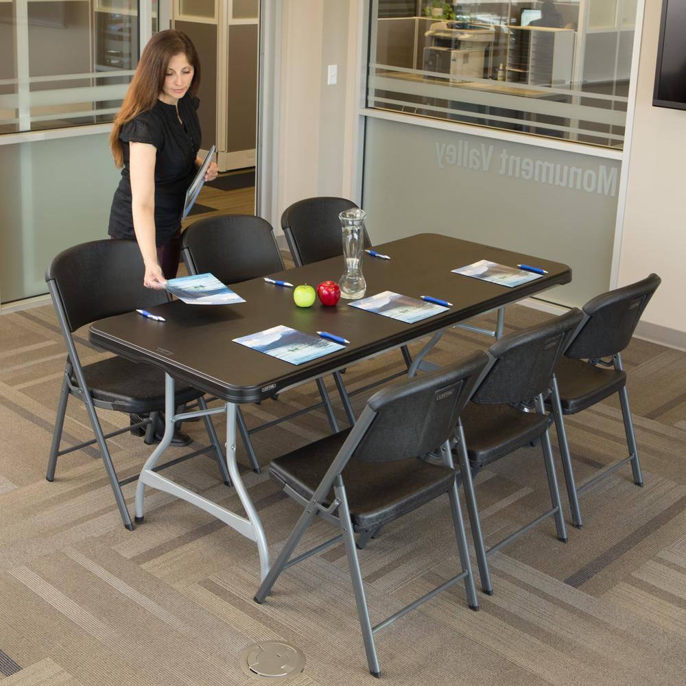 Lifetime Folding Chair, Indoor/Outdoor Commercial, Adult, Black, 4 Pack (80187)