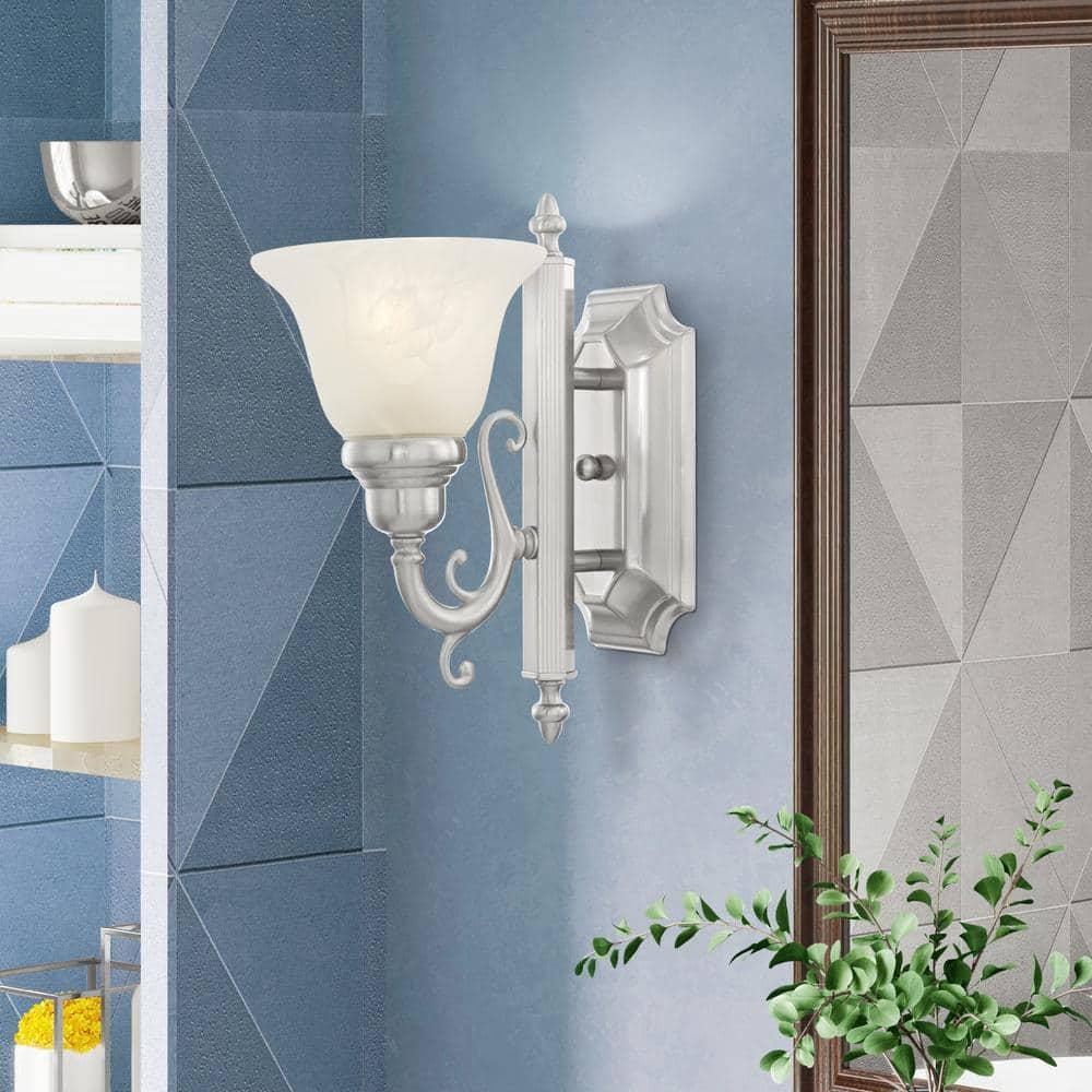 Livex Lighting French Regency 1 - Light Vanity in  Brushed Nickel