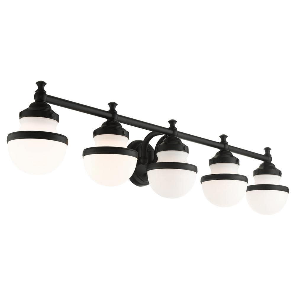 Livex Lighting Oldwick 5 - Light Vanity in  Black