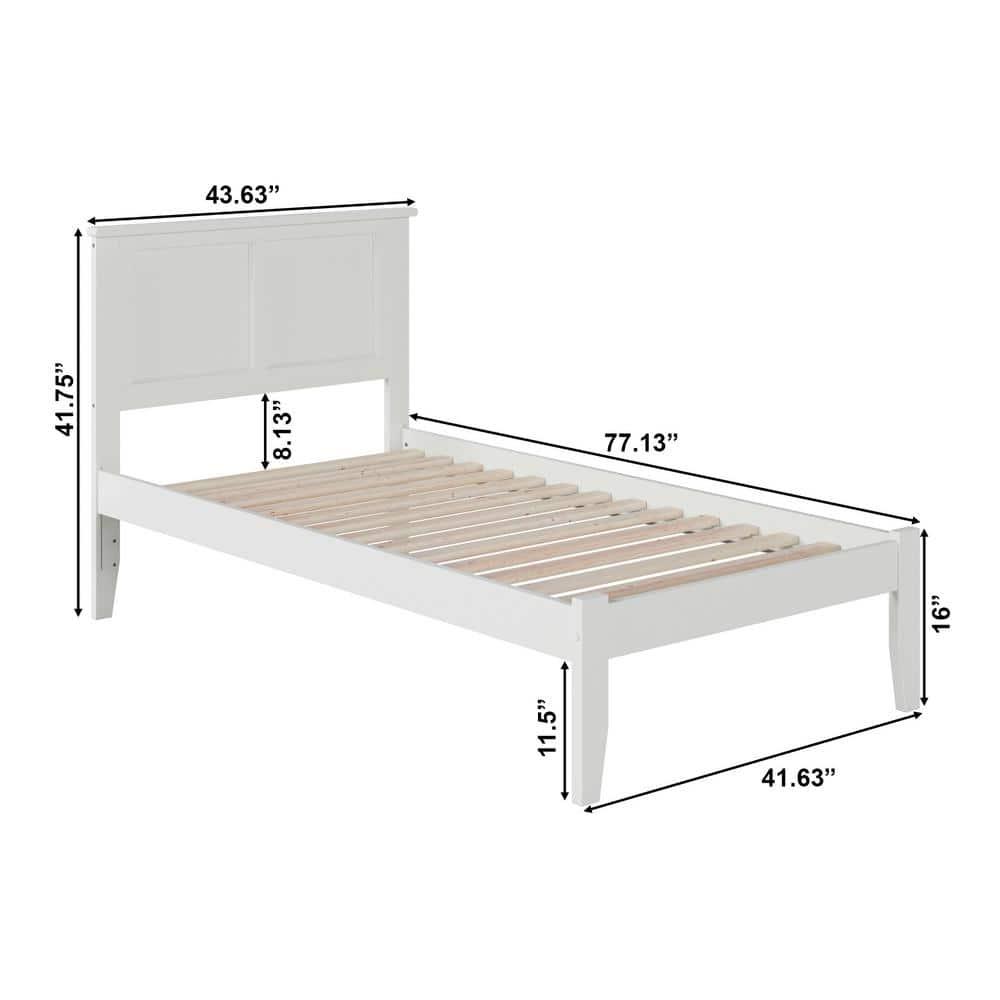Madison Platform Bed with Open Foot Board in Multiple Colors and Sizes