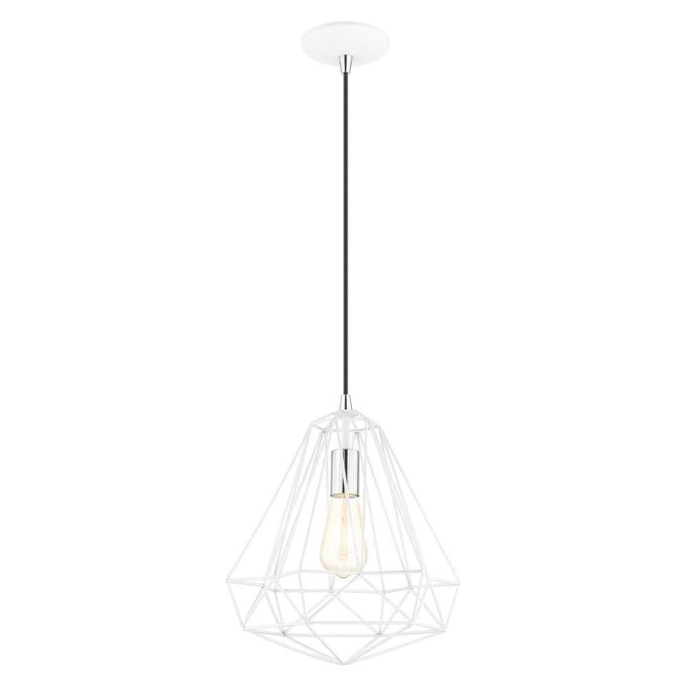 Livex Lighting Knox 1 - Light Pendant in  Shiny White