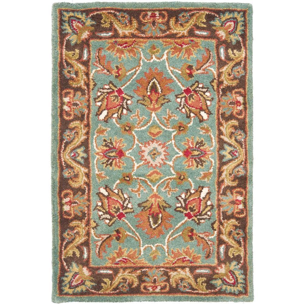 Heritage HG812 Handmade Accent Rug - 2'x3' - Blue/Brown - Safavieh