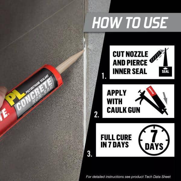 (2 pack) Loctite Pl Polyurethane Sealant Concrete Non-Sag, Pack of 1, Gray 10 fl oz Cartridge