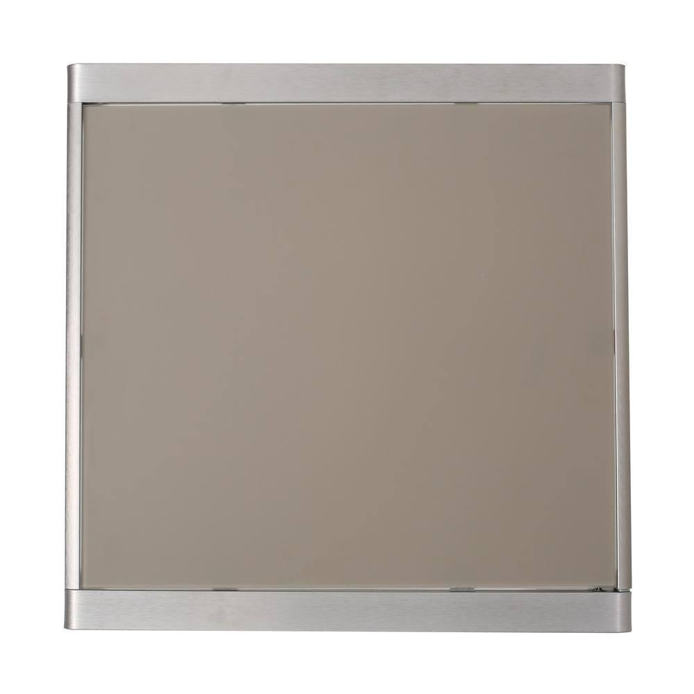 Noble House Cape Coral 5 Pc Aluminum Bar Set with Grey Tempered Glass Top Table