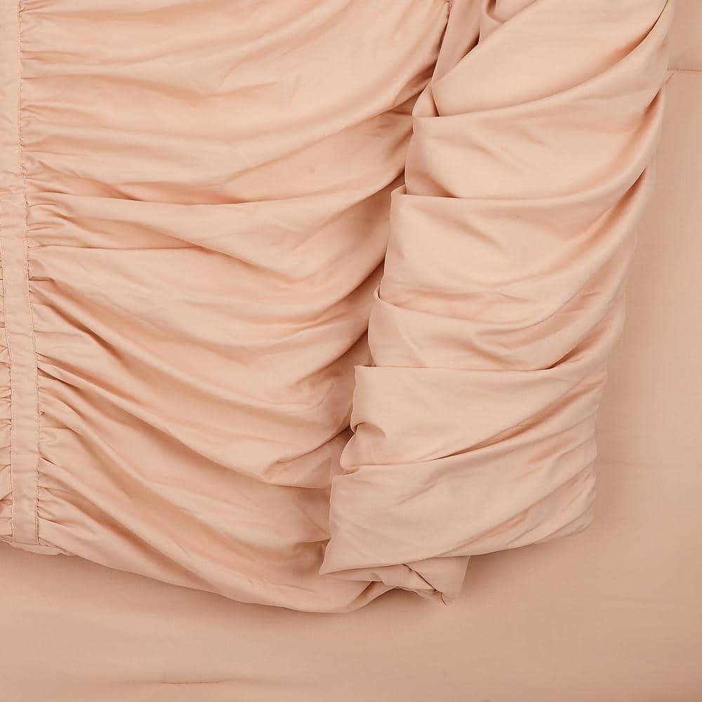 Modern Heirloom Emily Ruched Solid Textured Comforter Set
