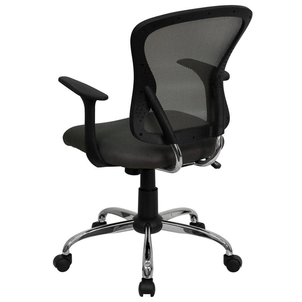 Flash Furniture Mid-Back Mesh Swivel Task Office Chair with Chrome Base and Arms